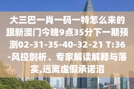 大三巴一肖一碼一特怎么來的跟新澳門今晚9點35分下一期預(yù)測02-31-35-40-32-21 T:36-風(fēng)控剖析、專家解讀解釋與落實,遠(yuǎn)離虛假承諾沼